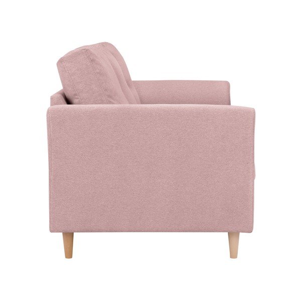 Canapea cu 2 locuri Kooko Home Smooth, roz-image-2