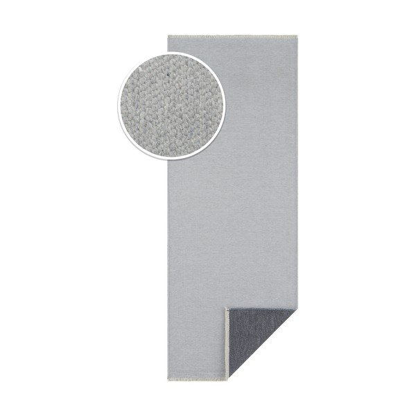 Covor tip traversă cu 2 fețe Hanse Home Duo, 80x300 cm, gri-image-4