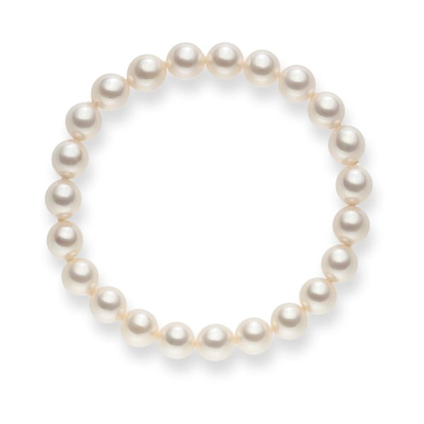 Brățară cu perle Mystic White Off, 19 cm