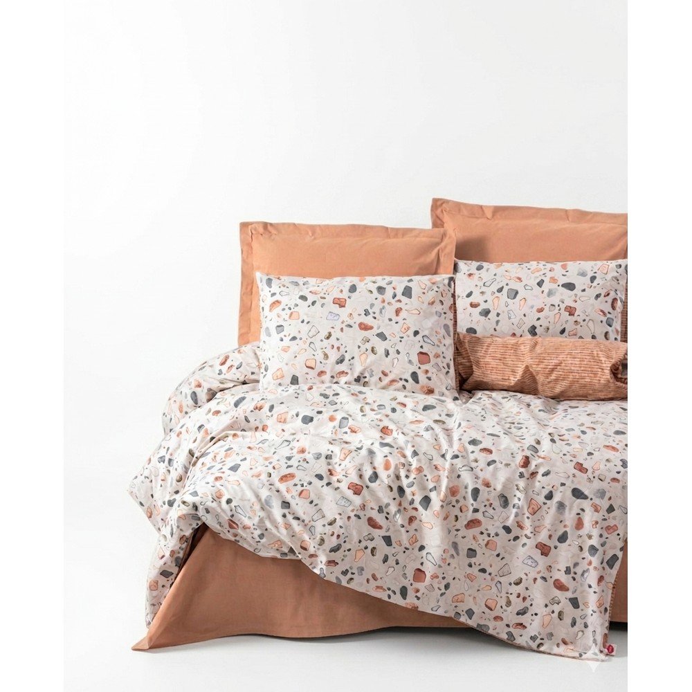 Lenjerie de pat din bumbac ranforcé pentru pat de o persoană 140x200 cm Earth-Inspired Calm – Mila Home Luxury