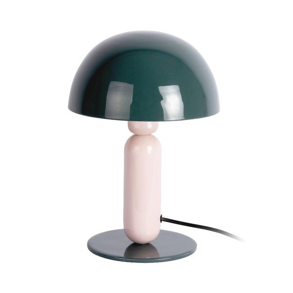 Veioză verde-închis/roz-deschis din metal (înălțime 30 cm) Firenze round – Leitmotiv