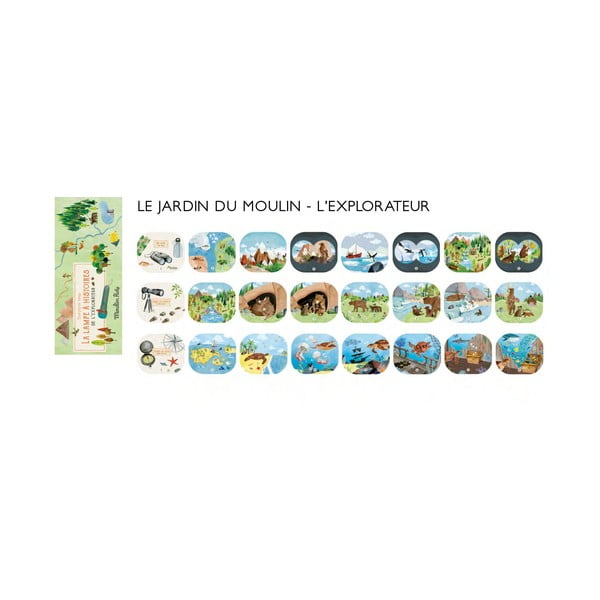 Set lanternă cu proiecții pentru copii Moulin Roty Animale sălbatice-image-1