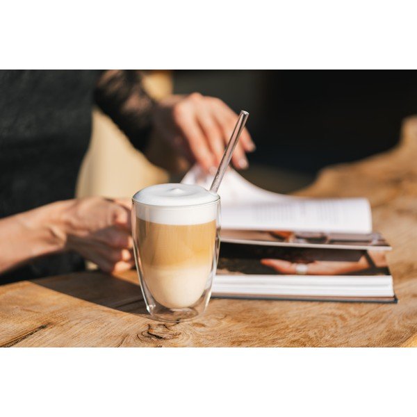 Căni 6 buc. cu perete dublu/pentru latte din sticlă 350 ml – Vialli Design-image-3