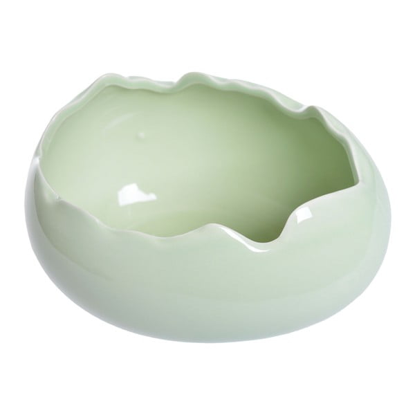 Bol decorativ din ceramică Ewax Egg Shell, verde