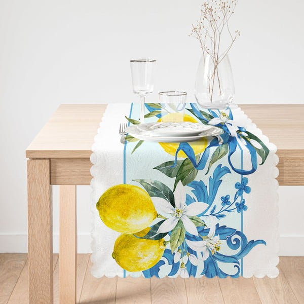 Napron pentru masă Minimalist Cushion Covers Yellow Lemon, 45 x 140 cm