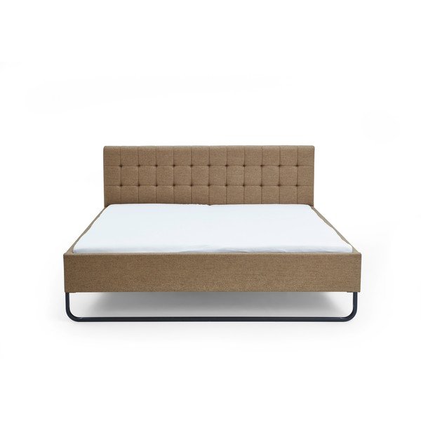 Pat matrimonial maro deschis tapițat fără somieră 180x200 cm Lambada – Meise Möbel-image-2