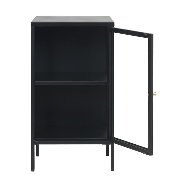 Vitrină neagră din metal 45x85 cm Carmel – Unique Furniture-image-3