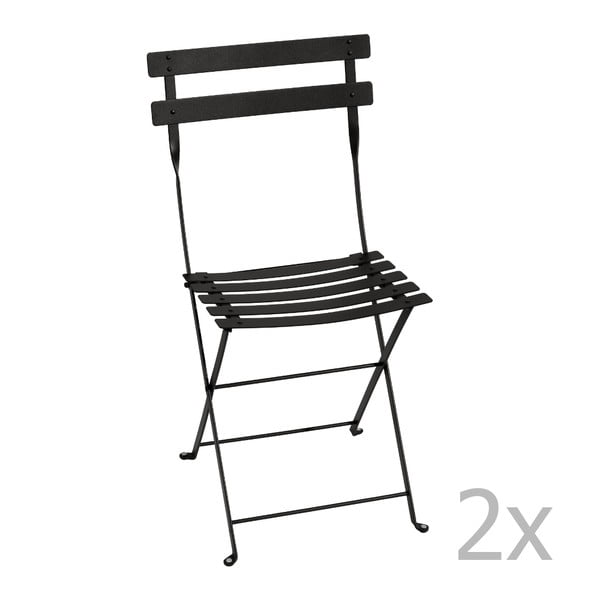 Set 2 scaune pliante Fermob Bistro, negru