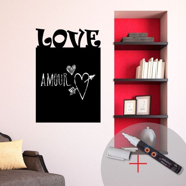 Set autocolante pentru tăbliță și markere Fanastick Love-image-1