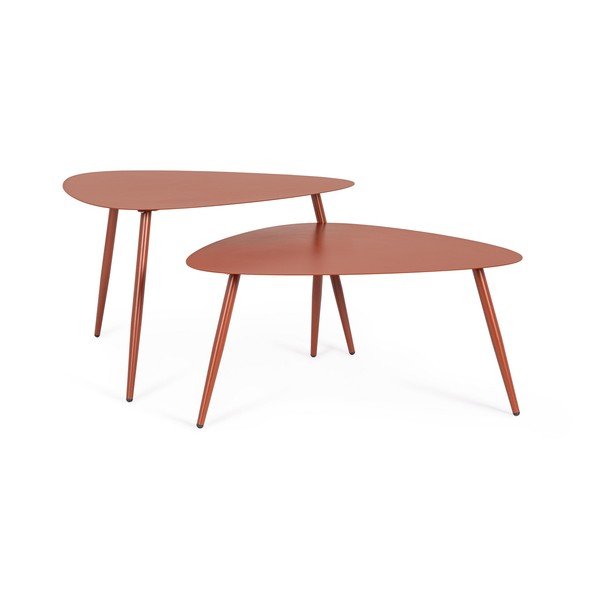 Măsuțe de cafea pentru exterior 2 buc. din oțel 73,5x77,5 cm Yvonne – Bizzotto