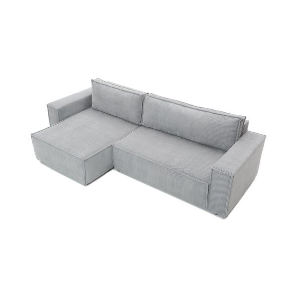 Colțar extensibil variabil cu tapițerie din reiat Bonami Selection Bowie, gri deschis-image-4