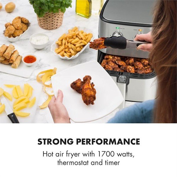 Air fryer argintiu AeroVital – Klarstein-image-4
