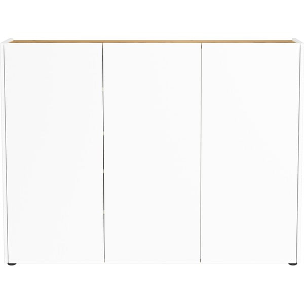 Dulap alb cu aspect de lemn de stejar 138x105x25 cm Libbiano – Germania-image-3