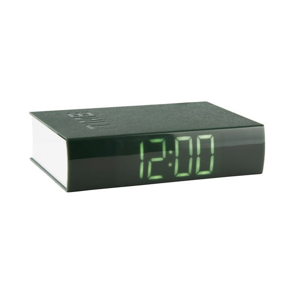 Ceas cu alarmă și LED Karlsson Book, verde