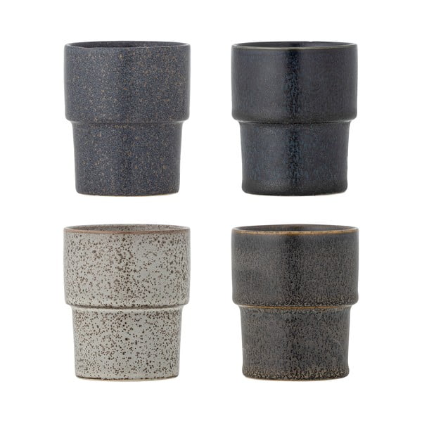 Cești maro 4 buc. pentru espresso din gresie 150 ml Ewan – Bloomingville