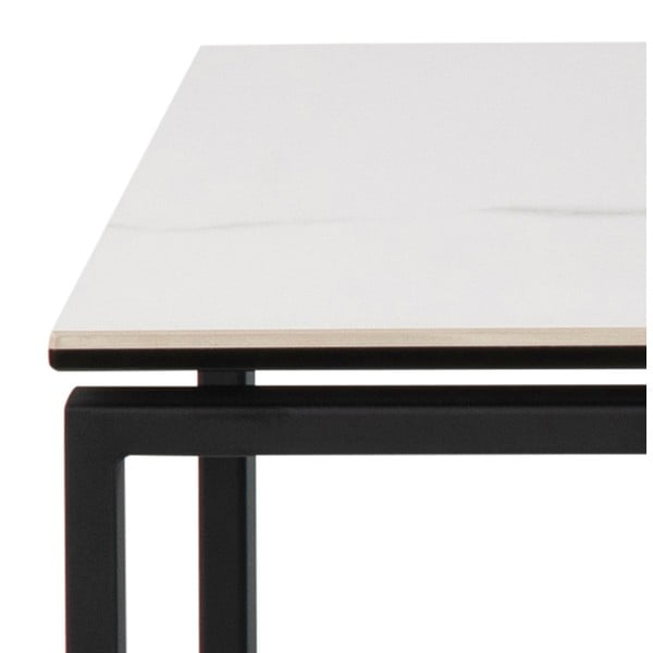 Set 3 mese de cafea cu picioare din fier Actona Katrine, alb-image-4