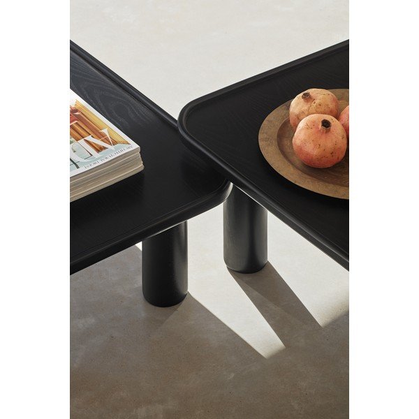 Set 2 măsuțe auxiliare Teulat Nest, negru-image-1