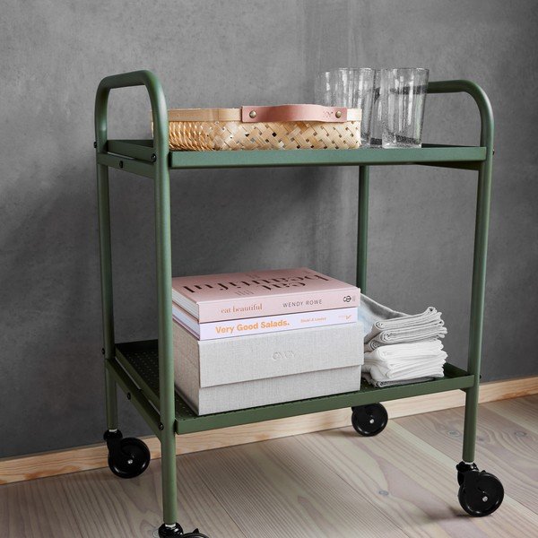 Măsuță de servire cu roți din oțel 37,5x52 cm Maki – OYOY Living Design-image-1