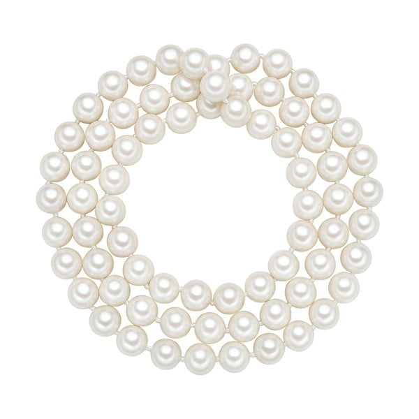 Lănțișor cu perle albe  ⌀ 10 mm Perldesse Muschel, lungime 80 cm