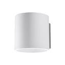 Aplică de perete albă ø 10 cm Roda – Sollux