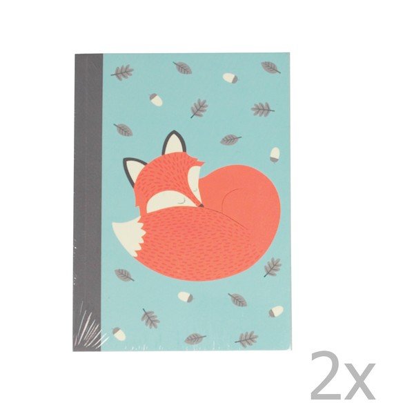 Set 2 caiete liniate Rex London Rusty The Fox