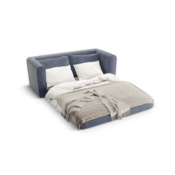 Canapea albastru prăfuit extensibilă 158 cm Lido – Micadoni -image-1
