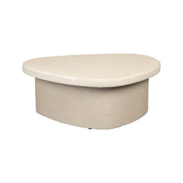 Măsuță de cafea bej cu aspect de marmură 49x74 cm Veda – Dutchbone