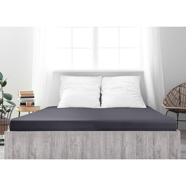 Cearceaf gri antracit 90x200 cm – B.E.S.-image-2