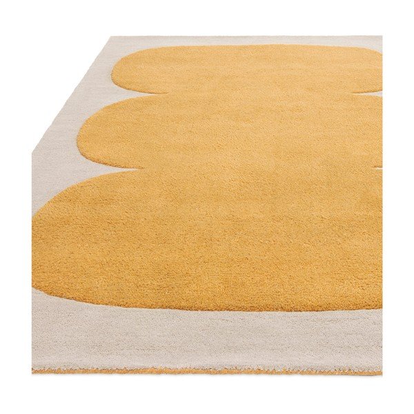 Covor galben ocru handmade din lână 120x170 cm Canvas – Asiatic Carpets-image-4