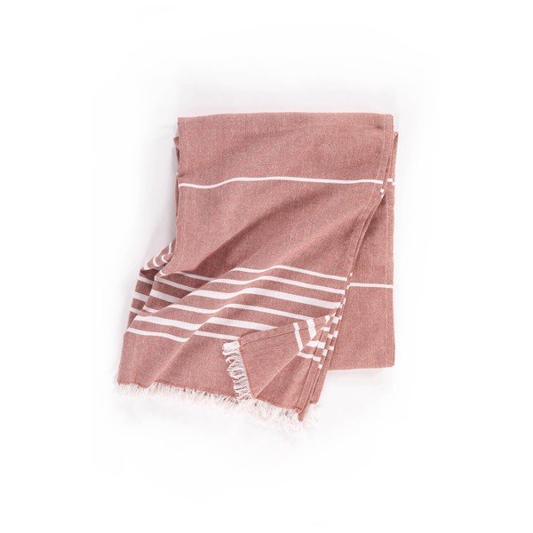 Pătură teracotă din bumbac 150x200 cm Solene – Tiseco Home Studio