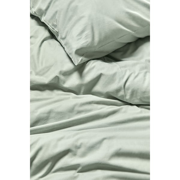 Lenjerie pentru pat dublu din bumbac stonewashed Bonami Selection, 200 x 200 cm, verde salvie-image-1