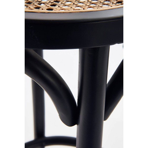 Set de scaune de bar negru 2 buc. din ratan (înălțime șezut 65,5 cm) Koster – Jotex-image-2