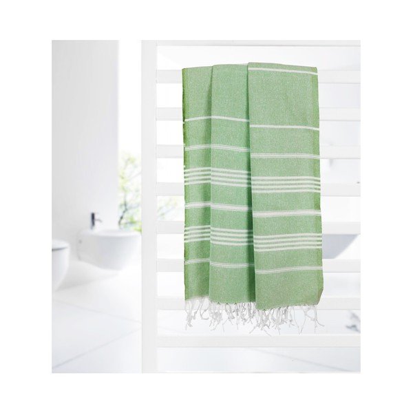 Prosop baie hammam Kate Louise Classic, 180 x 100 cm, verde-image-2