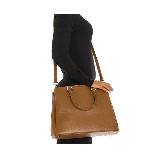Geantă din piele Isabella Rhea no. 465, maro cognac-image-4