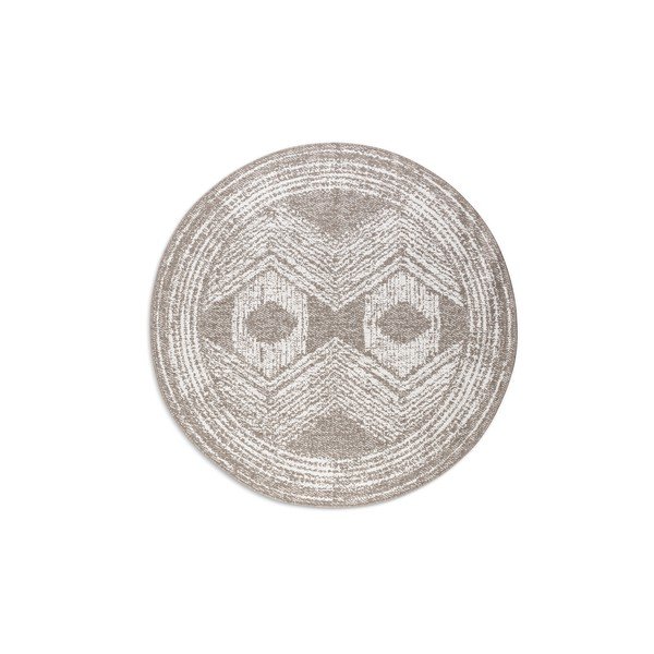 Covor de exterior maro/crem rotund ø 100 cm Gemini – Elle Decoration-image-2