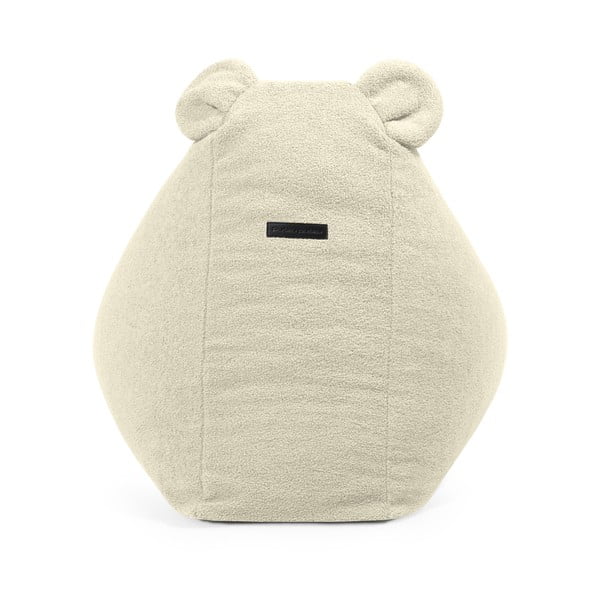 Fotoliu puf pentru copii gri deschis cu tapițerie din țesătură bouclé Snug 80 Bear – SLOWDOWN-image-4