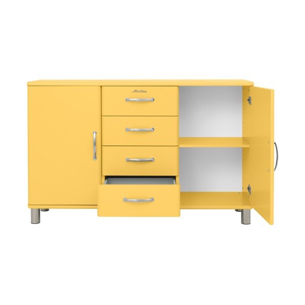 Comodă joasă galbenă 146x92 cm Malibu - Tenzo-image-2