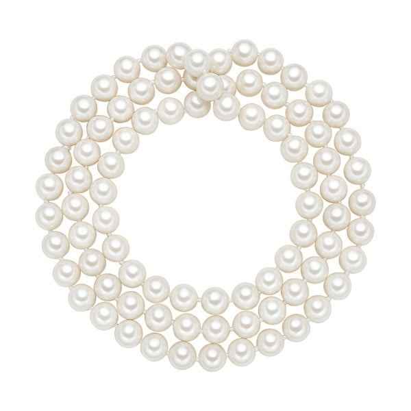 Lănțișor cu perle albe  ⌀ 10 mm Perldesse Muschel, lungime 90 cm  