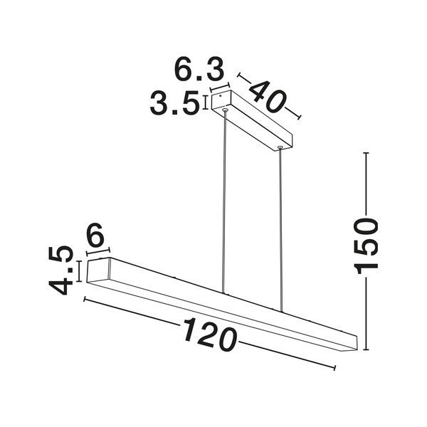 Lustră albă/negru-mat LED cu intensitate reglabilă cu aspect de piatră Vaster – Nova Luce-image-2