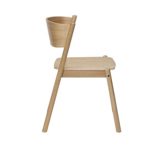 Scaun dining din lemn de stejar Oblique - Hübsch-image-4