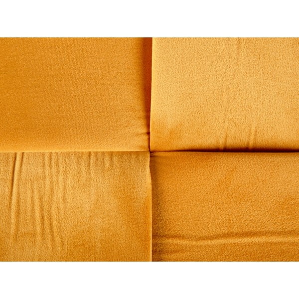 Taburet galben muștar cu tapițerie din catifea Weaved – Leitmotiv-image-3