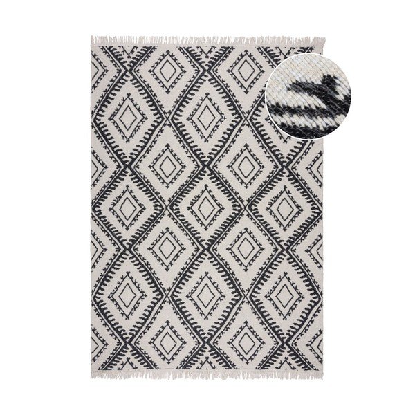 Covor negru-alb 120x170 cm Alix – Flair Rugs