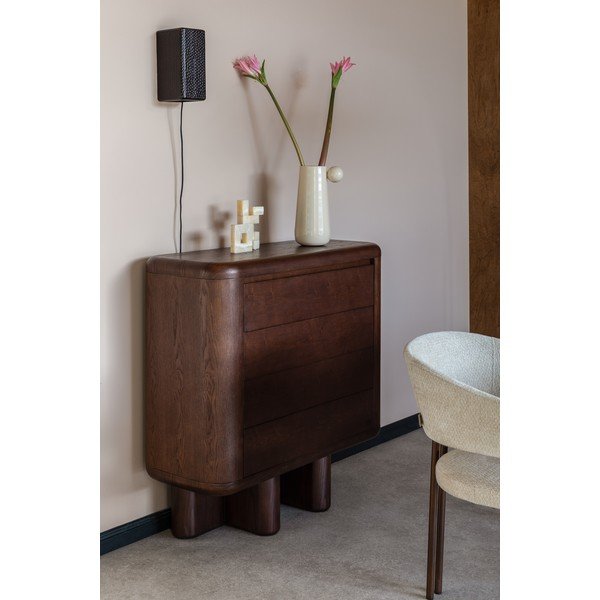 Comodă în culoare naturală închisă cu aspect de lemn de frasin 100x98x40 cm Herman – Dutchbone-image-1