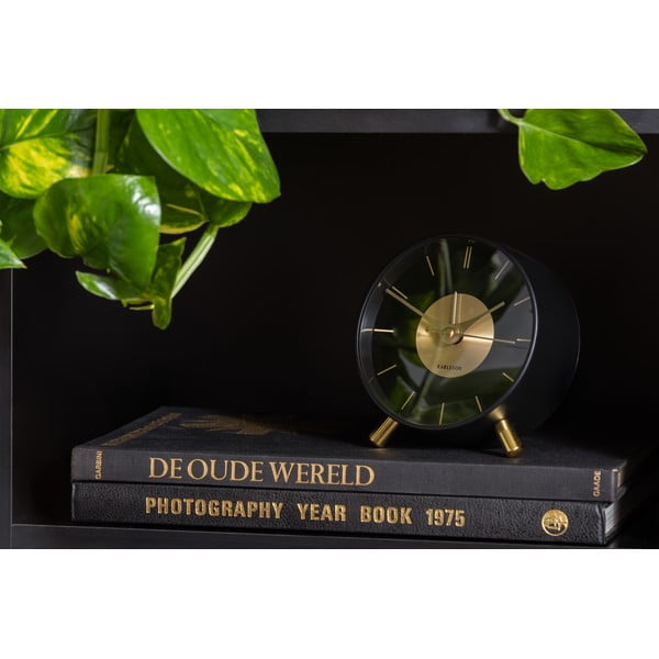 Ceas deșteptător ø 11 cm Gold Disc – Karlsson-image-1