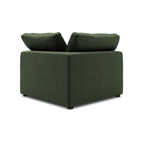 Modul reversibil de colț cu tapițerie din catifea pentru canapea Windsor & Co Sofas Galaxy, verde închis-image-2