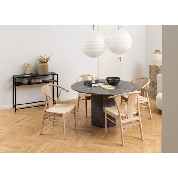 Masă tip consolă cu picioare metalice Actona Newcastle, negru-image-3