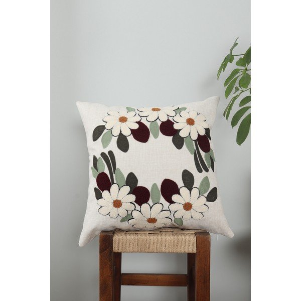 Pernă decorativă din in 43x43 cm Papatya – Mioli Decor-image-1