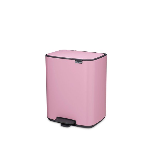 Coș de gunoi roz cu pedală din oțel 12 l Bo – Brabantia