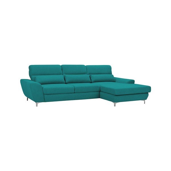 Canapea extensibilă Windsor & Co Sofas Omega, turcoaz, partea dreaptă-image-1