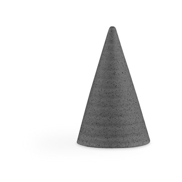 Statuetă decorativă din ceramică Kähler Design Glazed Cone Dark Grey, înălțime 11 cm, gri închis